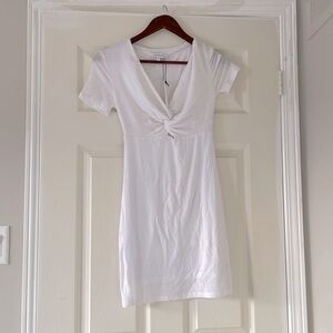 OLIVACEOUS Short Sleeve Twist Front Mini Dress Size Small